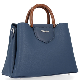 Elegancka Torebka Damska Firmowy Trzykomorowy Kuferek firmy David Jones Granat (kolory)