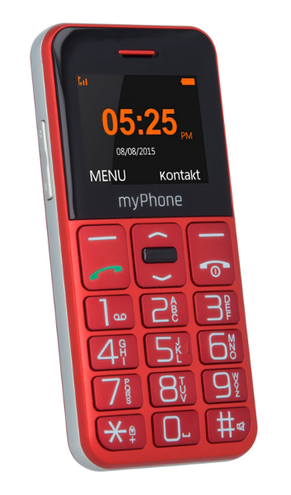MyPhone Halo Easy - czerwony - telefon dla seniora - przycisk SOS - czytelny wyświetlacz - dostępne od ręki