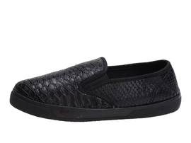 SLIP ON Czarne tenisówki damskie WISHOT 068BKB