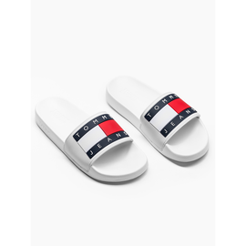 Tommy Jeans "Flag Pool Slide" White