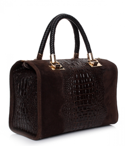 Elegancki kufer skórzany Aligator Czekolada (kolory)