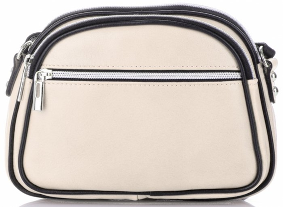 Torebki Skórzane Listonoszki marki Genuine Leather Beżowe (kolory)