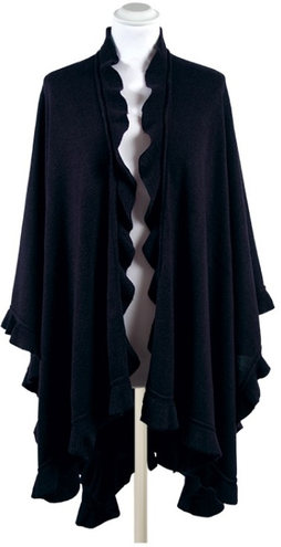Sweterek- narzutka ANTONELLA WRAP NAVY MOCK
