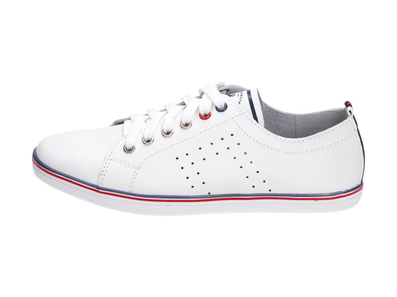Białe półbuty skórzane buty McArthur CL04