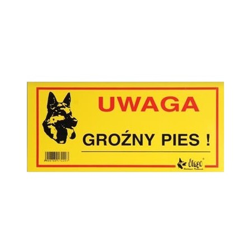 Dingo Tabliczka ostrzegawcza "Uwaga groźny pies!"