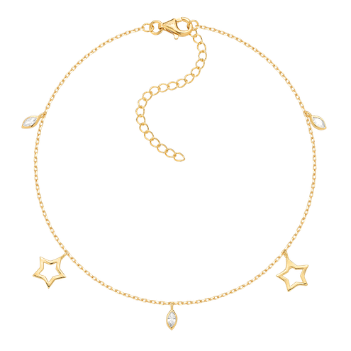 Bransoletka na kostkę Twinkle Gold
