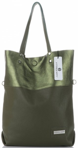 Torebki Skórzane ShopperBag VITTORIA GOTTI Zielone (kolory)