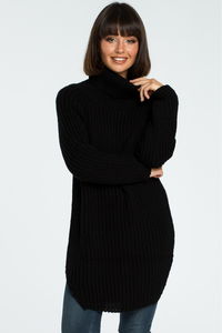 Długi sweter z golfem bk005