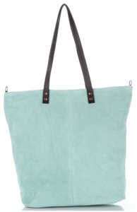 Torebki Skórzane typu ShopperBag firmy Vera Pelle Miętowe