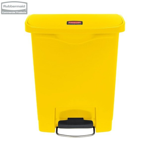 Kosz Slim Jim® Step-On 30L Resin Containers yellow