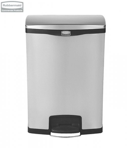 Kosz Slim Jim® Step-On 90L Metal stainless steel / black