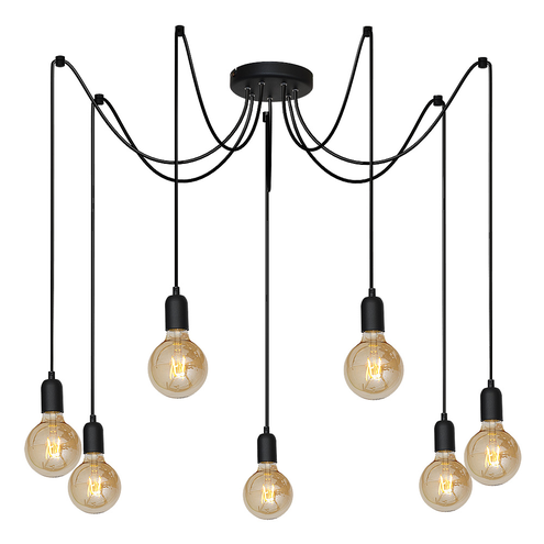 Lampa wisząca 7-PŁ TROCHEJ BLACK 893T1 Aldex