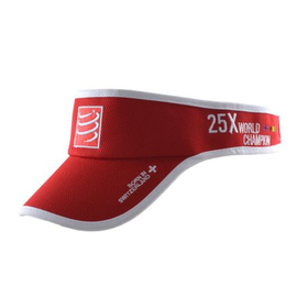 Compressport Visor | CZERWONY - Daszek sportowy