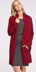 Sweter MAKADAMIA S32 - Bordowy
