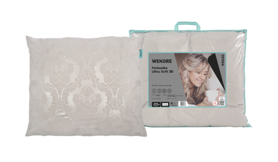 Poduszka ULTRA SOFT 3D 70x80 szara
