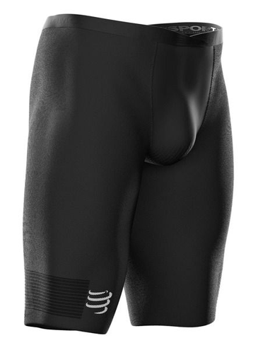 Compressport Running Under Control Short | CZARNE - męskie spodenki do biegania SHRUNV4-99