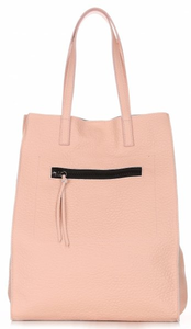 Torebki Skórzane ShopperBag VITTORIA GOTTI Pudrowy Róż