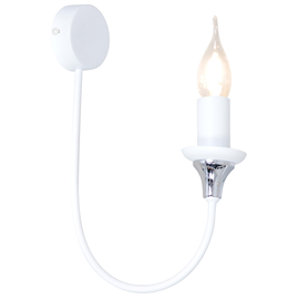KINKIET 1-PŁ AZA WHITE Z CHROMEM 822C/4 Aldex