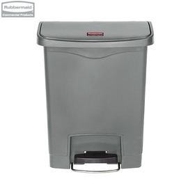 Kosz Slim Jim® Step-On 30L Resin Containers grey