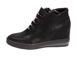 Czarne sneakersy damskie, botki VINCEZA 2551