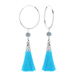 Kolczyki Boho Diva Blue Silver