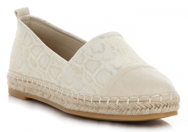 Modne Espadryle Damskie w motyw węża marki Lady Glory Beżowe (kolory)