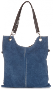 Uniwerslane Torebki Skórzane Listonoszki XL Zamsz Naturalny Jeansowa (kolory)