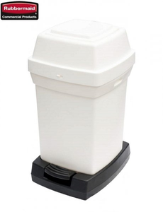 Kosz sanitarny na pieluchy 65l white z mechanizmem pedałowym