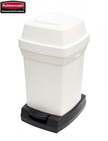 Kosz sanitarny na pieluchy 65l white z mechanizmem pedałowym
