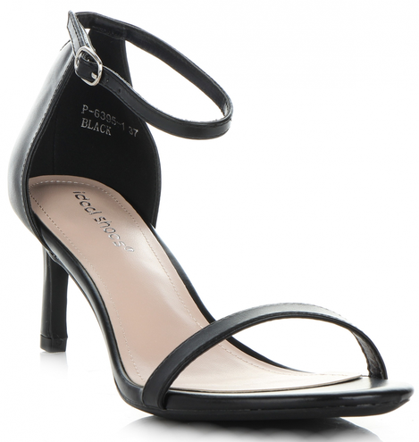 Eleganckie Sandały Damskie na Szpilce firmy Ideal Shoes Czarne (kolory)