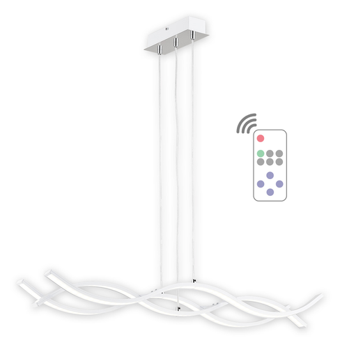 Linea LED listwa 3 pł. biały + chrom + pilot