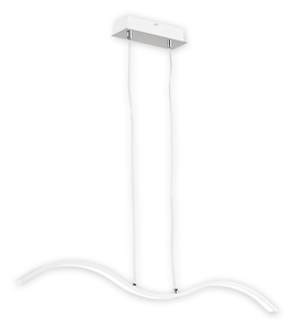 Linea LED listwa 1 pł. biały + chrom