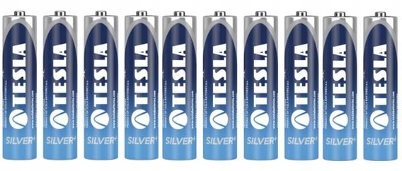 TESLA BATERIE LR 03 AAA PALUSZKI SILVER 10SZT LR03