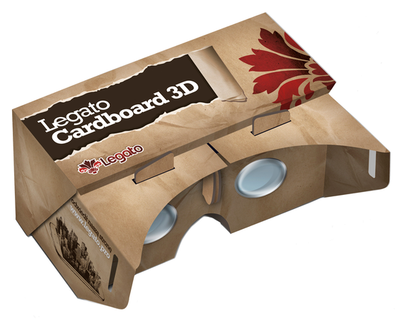 Legato Cardboard 3D Okulary - kompatybilne z Google Cardboard 3D VR