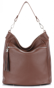 Włoskie Torebki Skórzane Na co Dzień firmy Genuine Leather Brązowe (kolory)
