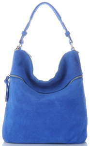 Torebki Skórzane ShopperBag firmy Genuine Leather Kobaltowe (kolory)
