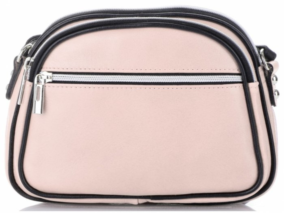Torebki Skórzane Listonoszki marki Genuine Leather Pudrowy Róż (kolory)