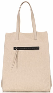 Torebki Skórzane ShopperBag VITTORIA GOTTI Beżowe