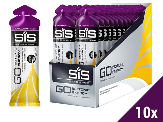 SIS GO Isotonic Gel 10x60ml - czarna porzeczka