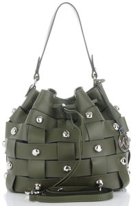 Vittoria Gotti Modna Torebka Skórzana Unikatowy Shopper Made in Italy Zielona (kolory)