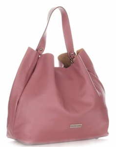 Torebki Skórzane ShopperBag VITTORIA GOTTI Brudny Róż