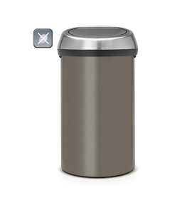 Kosz TOUCH BIN 60L Platinum / Matt Steel FPP