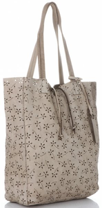 Torebki Skórzane ShopperBag włoskiej firmy VITTORIA GOTTI Beżowe (kolory)