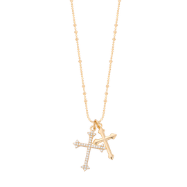 Naszyjnik Double Cross Gold