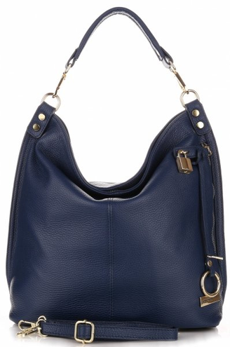 Uniwersalne Torby Skórzane XL VITTORIA GOTTI Made in Italy Granat