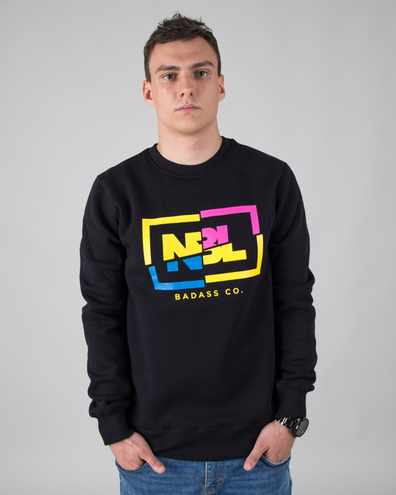 BLUZA BEZ KAPTURA CUT ICON BLACK