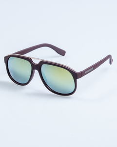 OKULARY ELEGANT BROWN RUBBER YELLOW MIRROR 670