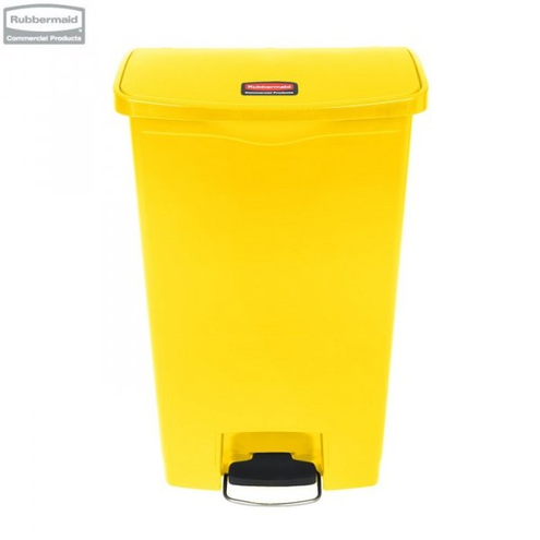 Kosz Slim Jim® Step-On 68L Resin Containers yellow