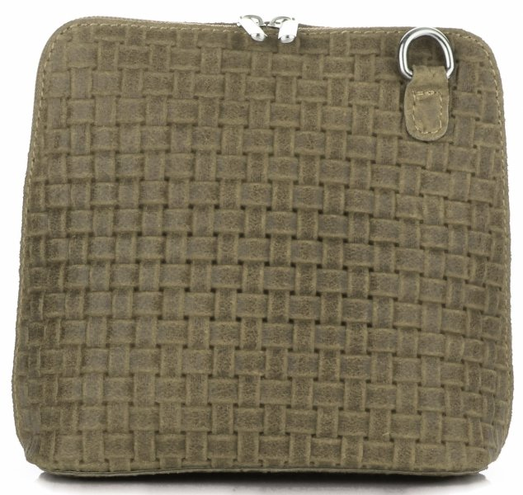 Małe Torebki Skórzane Listonoszki firmy GENUINE LEATHER Zielone