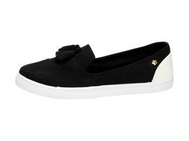 SLIP ON Czarne tenisówki damskie BALADA B794-1